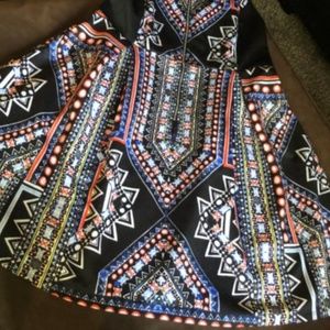 Form Fitting Bright Geometric Dress